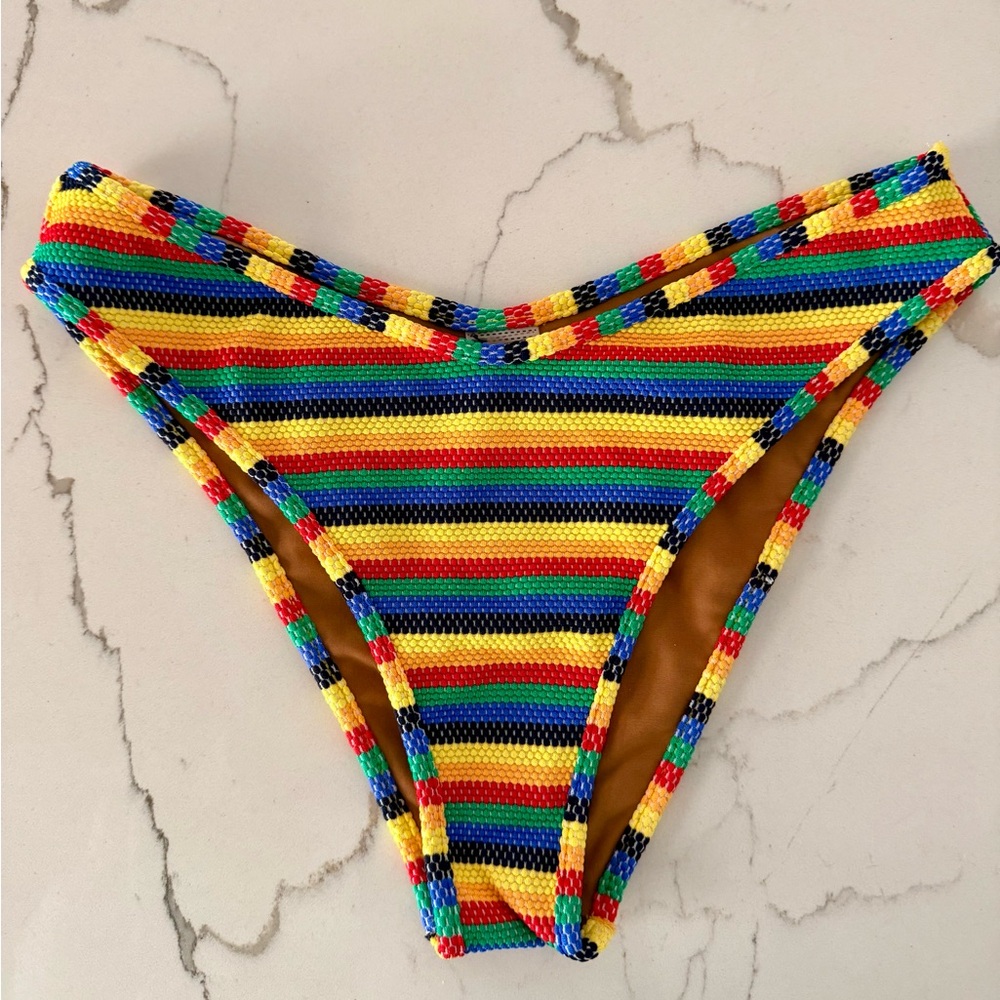 Montce Caribbean Stripe Lulu Bikini Bottom - Small